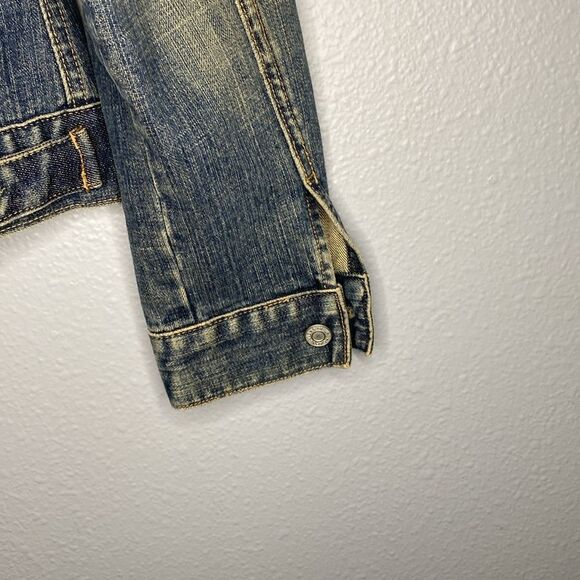 Gap Distressed Denim Jean Jacket Size XS - Picture 8 of 9